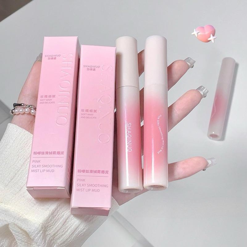 Son Bùn Lì SHAQINUO Pink Silky Smoothing Mist Lip Mud.-duoc-ban-tai-Mèo Lười Store