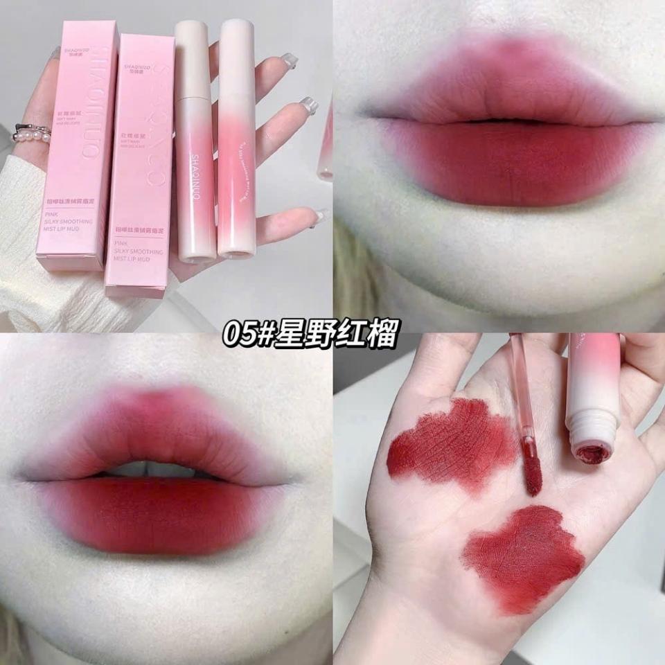 Son Bùn Lì SHAQINUO Pink Silky Smoothing Mist Lip Mud.-duoc-ban-tai-Mèo Lười Store