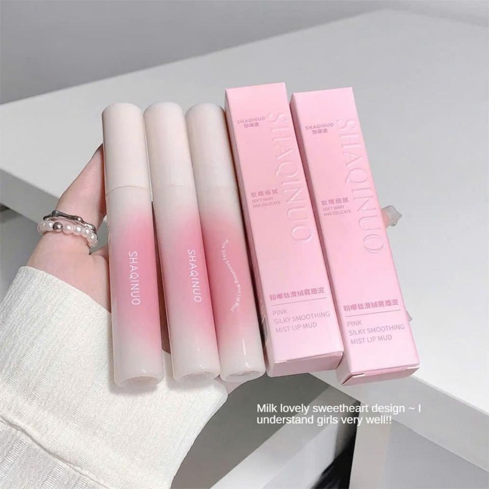 Son Bùn Lì SHAQINUO Pink Silky Smoothing Mist Lip Mud.-duoc-ban-tai-Mèo Lười Store