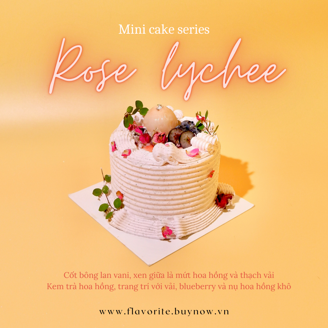 Mini cake Rose Tea & Lychee -duoc-ban-tai-Tiệm bánh Tilicious