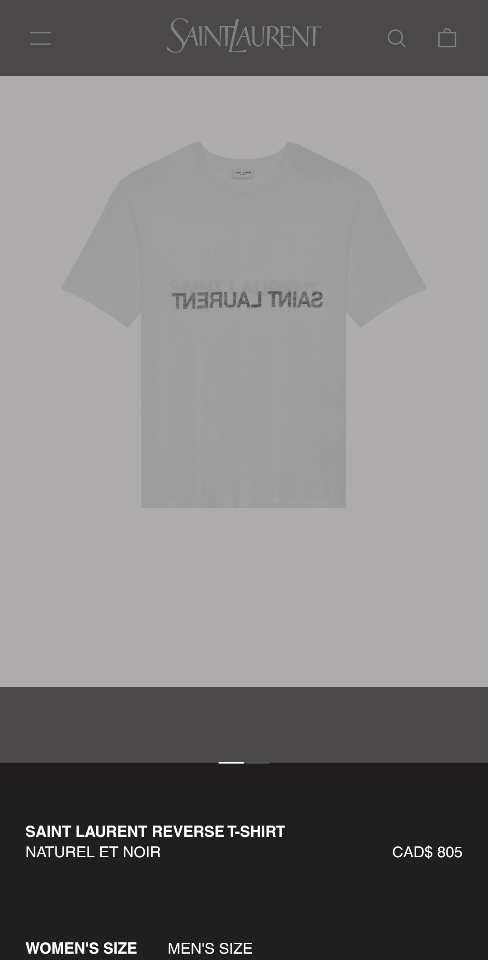 Ysl Saint laurent reverse t-shirt
NATUREL ET NOIR-duoc-ban-tai-HVIP Shoes & Clothes