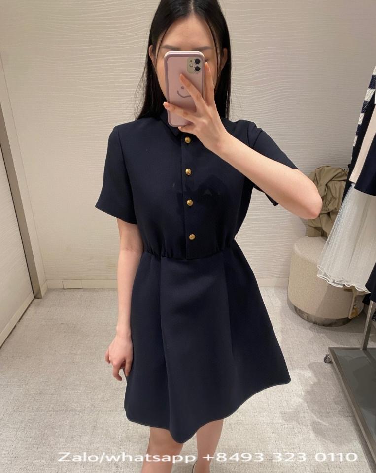 Dior dress black wool and silk with belt V6-duoc-ban-tai-Hvip Bags & Accessories