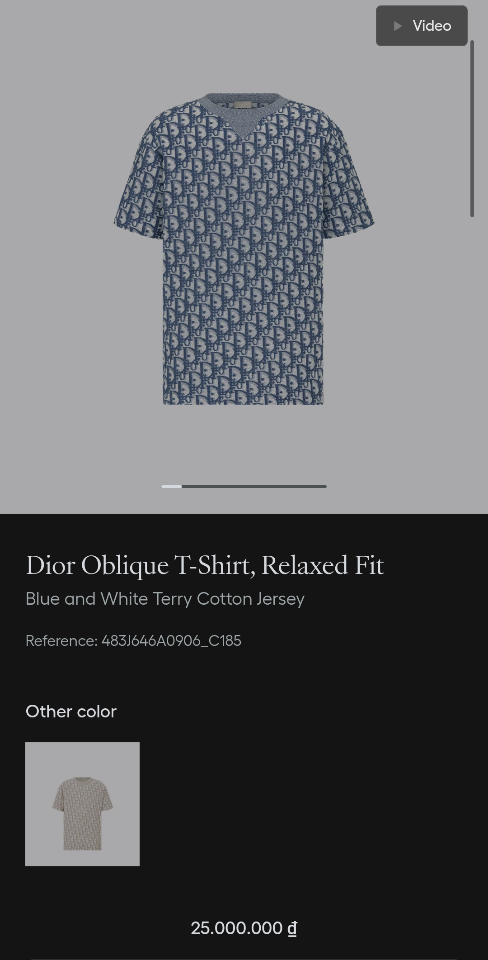 Dior Oblique T-Shirt, Relaxed Fit
Blue and White Terry Cotton Jersey
 483J646A0906_C185-duoc-ban-tai-HVIP Shoes & Clothes