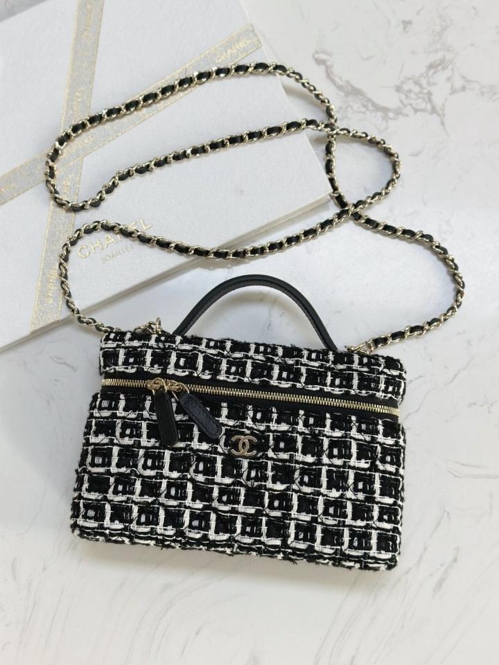 Chanel 25C AP4385 Vanity tweed black and white CH5-duoc-ban-tai-Hvip Bags & Accessories