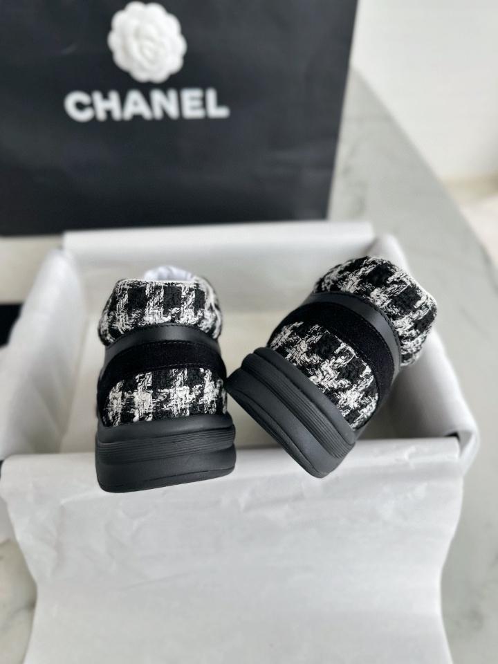 Chanel sneakers tweed and calfskin black and white G38299 -duoc-ban-tai-HVIP Shoes & Clothes