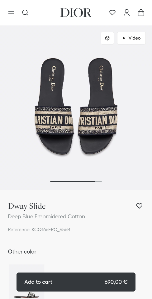 Dior Dway Slide
Deep Blue Embroidered Cotton KCQ166ERC_S56B-duoc-ban-tai-HVIP Shoes & Clothes