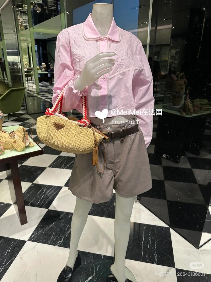 Prada Embroidered cropped batiste shirt-duoc-ban-tai-HVIP Shoes & Clothes