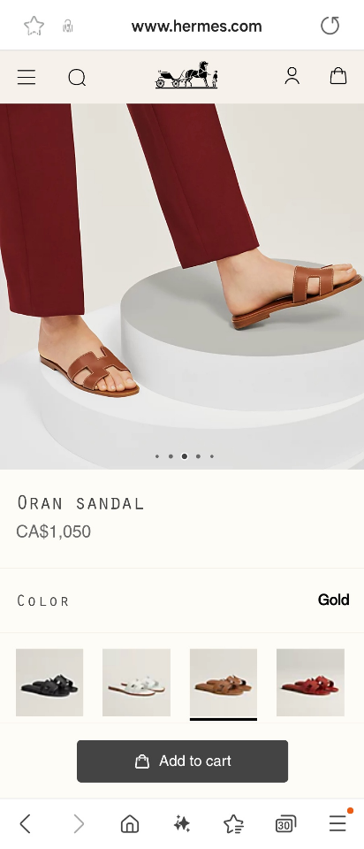 Hermès oran sandals box gold H021056Z S2 -duoc-ban-tai-Hvip Bags & Accessories
