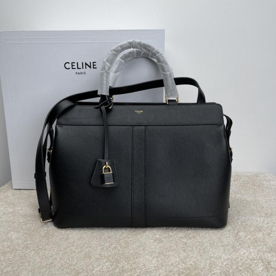 CELINE Celine Medium Kaba de France Grained Calfskin Black 192663 -duoc-ban-tai-Hvip Bags & Accessories