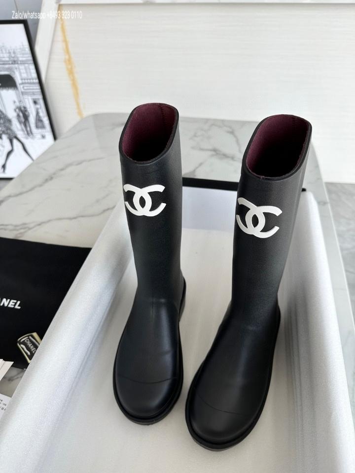 Chanel Rubber Rain Boots Black G39620-duoc-ban-tai-Hvip Bags & Accessories