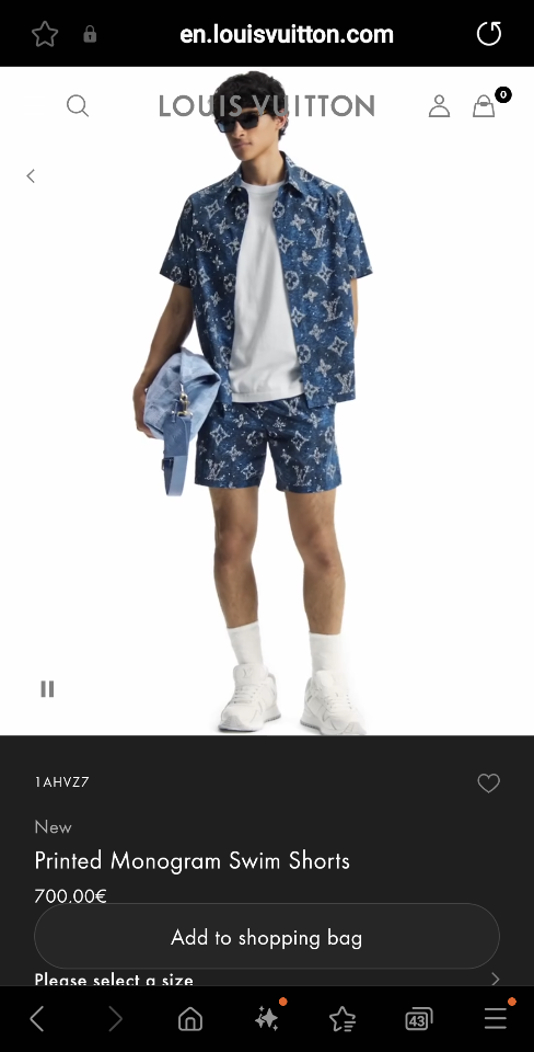 Louis Vuitton 1AHVZ7
New
Printed Monogram Swim Shorts-duoc-ban-tai-HVIP Shoes & Clothes