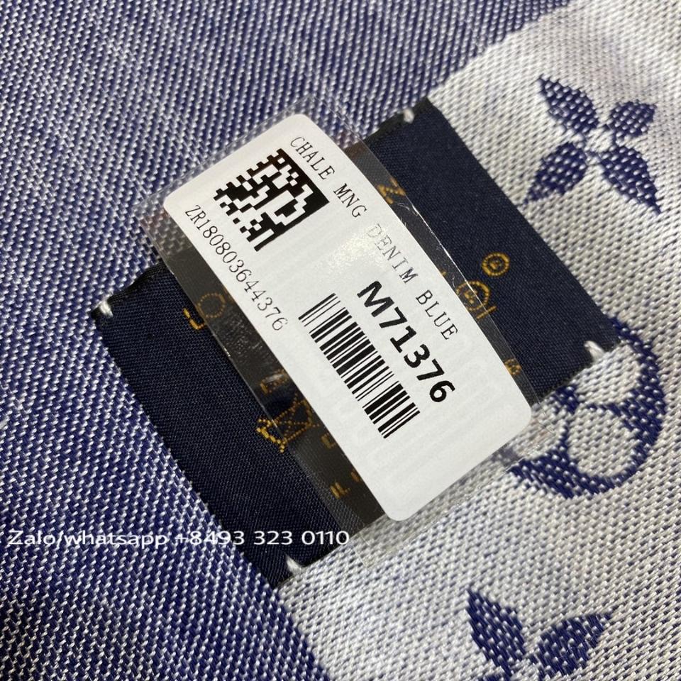 Louis Vuitton M71376 Monogram Denim Shawl blue K1-duoc-ban-tai-Hvip Bags & Accessories