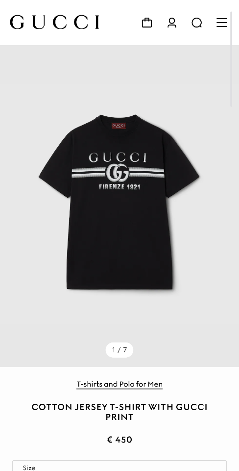 Gucci Cotton jersey T-shirt with Gucci print 785345 white black -duoc-ban-tai-HVIP Shoes & Clothes