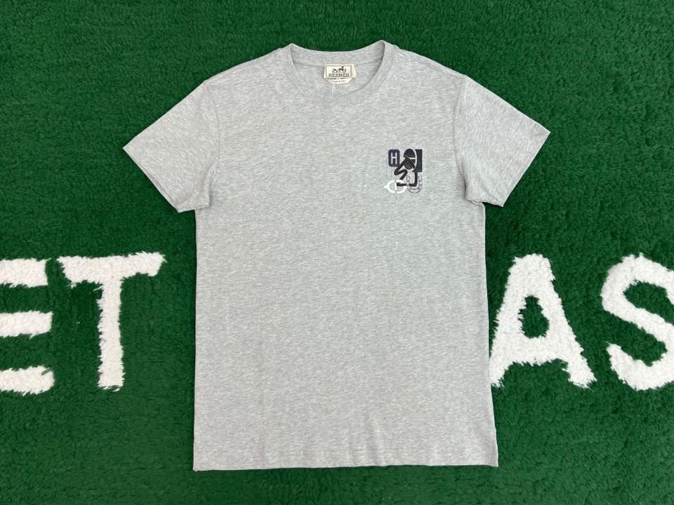 Hermès "H Puzzle" t-shirt with leather detail grey H555500-duoc-ban-tai-HVIP Shoes & Clothes