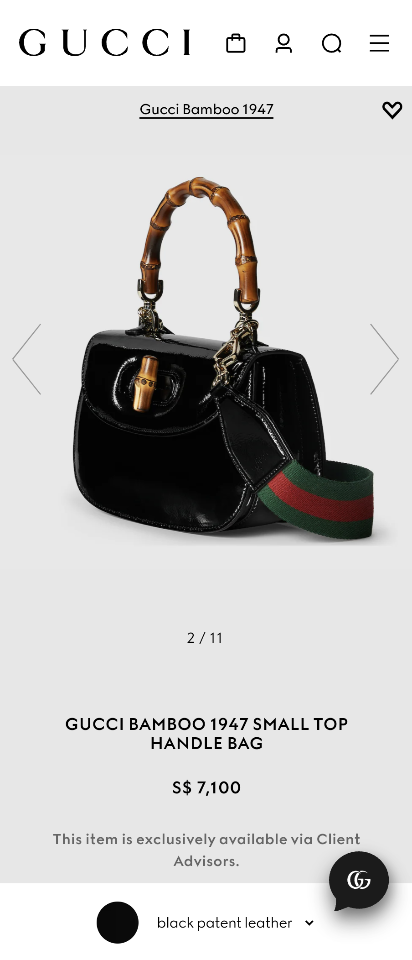 GUCCI GUCCI BAMBOO 1947 SMALL TOP HANDLE BAG black patent leather 675797 G1-duoc-ban-tai-Hvip Bags & Accessories