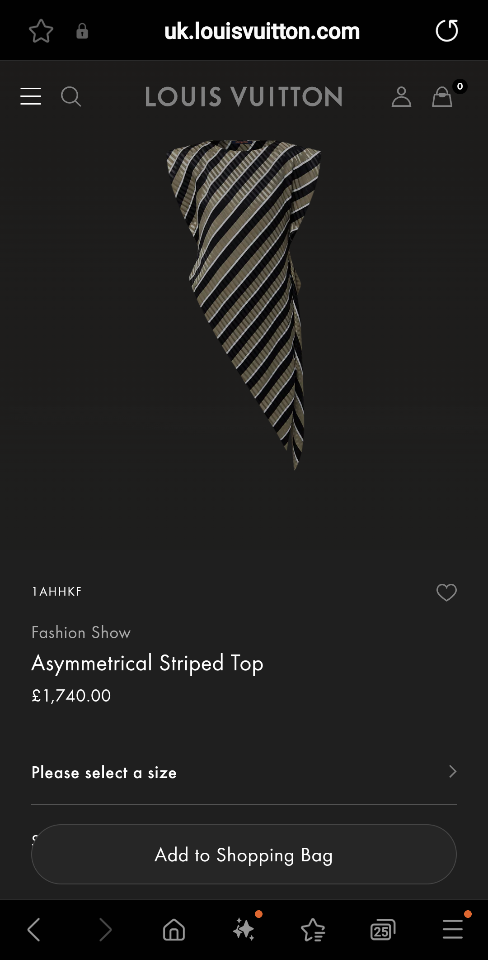 Louis Vuitton 1AHHKF
Fashion Show
Asymmetrical Striped Top-duoc-ban-tai-HVIP Shoes & Clothes