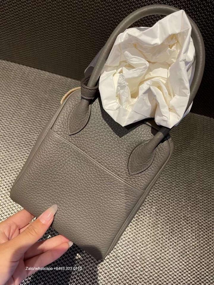 Hermès Lindy 26cm Gris meyer Clemence PHW H3 -duoc-ban-tai-Hvip Bags & Accessories