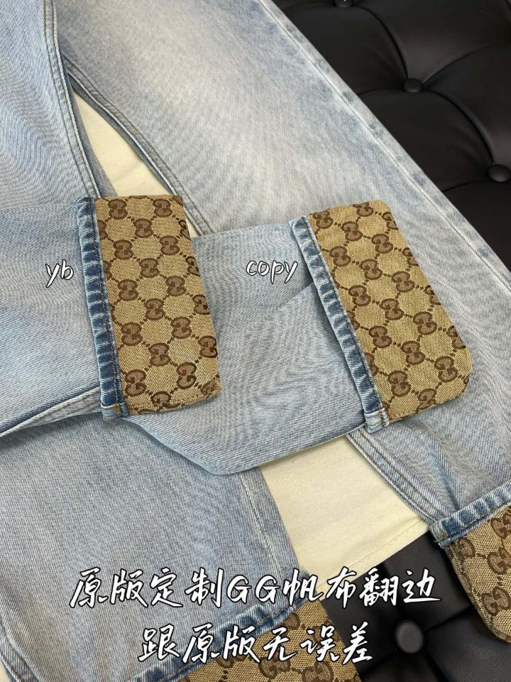 Gucci Washed denim pant with GG turn ups 774078-duoc-ban-tai-HVIP Shoes & Clothes