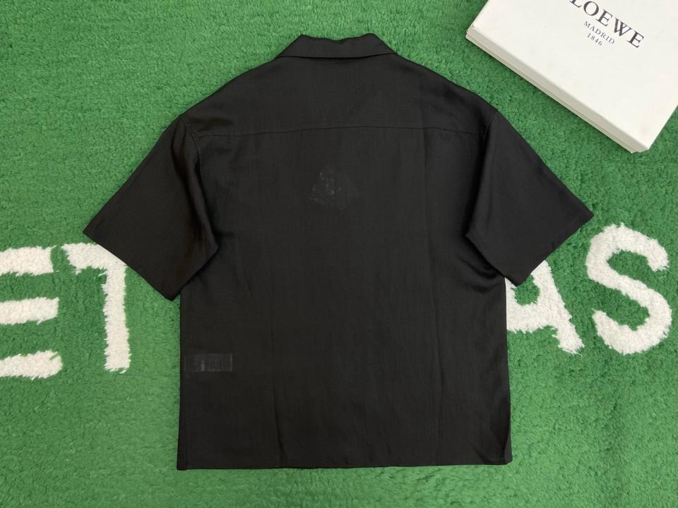 Loewe Short sleeve shirt in viscose and linen-duoc-ban-tai-HVIP Shoes & Clothes