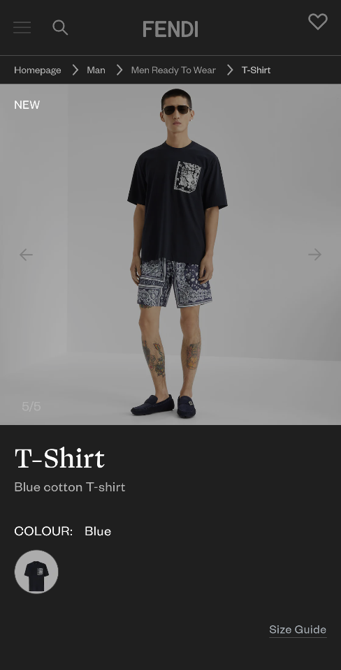 Fendi T-Shirt
Blue cotton T-shirt FY0936AV0PF0QA2-duoc-ban-tai-HVIP Shoes & Clothes