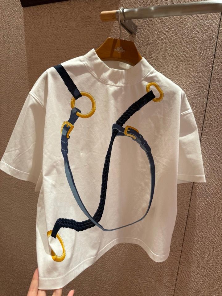 Hermès "Coaching Remix" boxy fit t-shirt-duoc-ban-tai-HVIP Shoes & Clothes