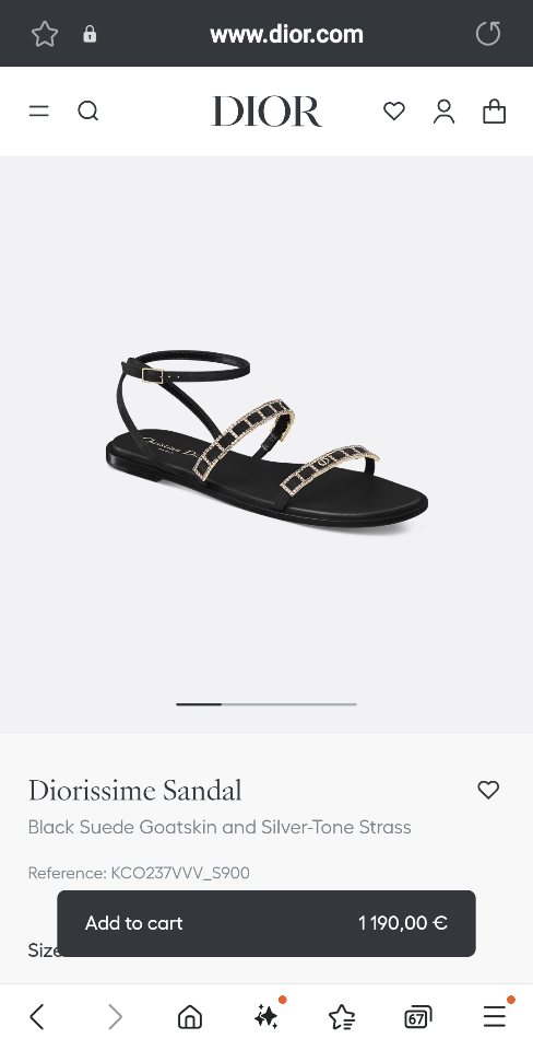 Dior Diorissime Sandal
Black Suede Goatskin and Silver-Tone Strass
KCO237VVV_S900-duoc-ban-tai-HVIP Shoes & Clothes