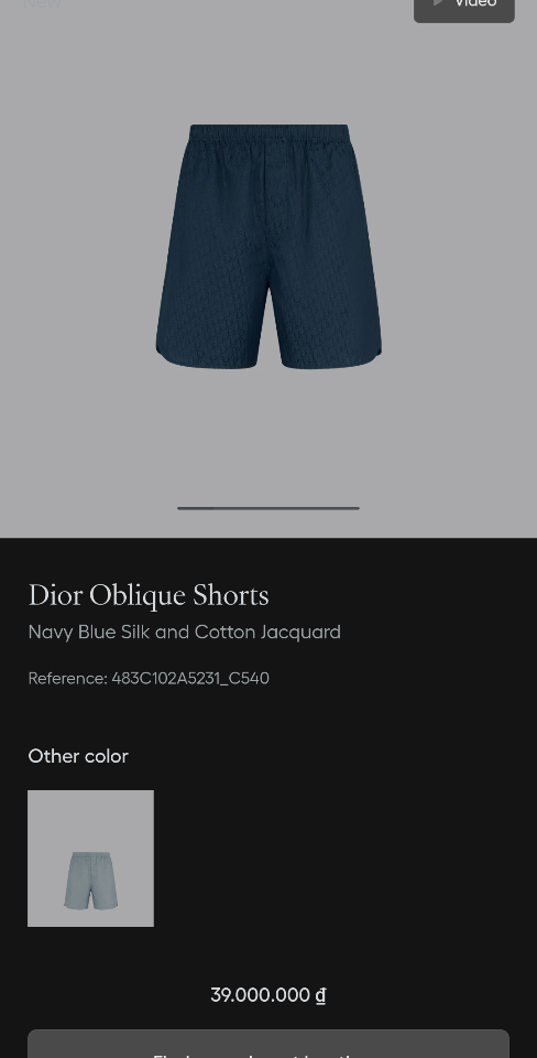 Dior Oblique Shorts
Navy Blue Silk and Cotton Jacquard
483C102A5231_C540-duoc-ban-tai-HVIP Shoes & Clothes