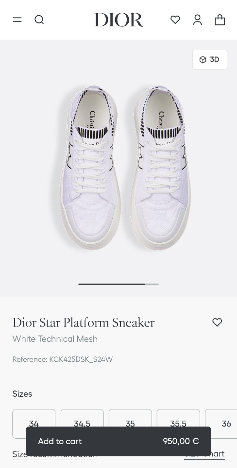 Dior Dior Star Platform Sneaker
White Technical Mesh
KCK425DSK_S24W-duoc-ban-tai-HVIP Shoes & Clothes