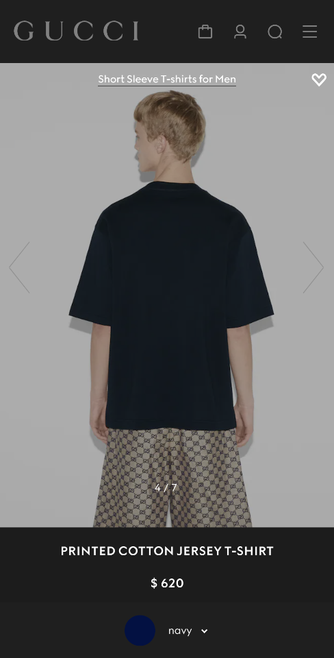 GUCCI Printed cotton jersey T-shirt 784361 navy -duoc-ban-tai-HVIP Shoes & Clothes