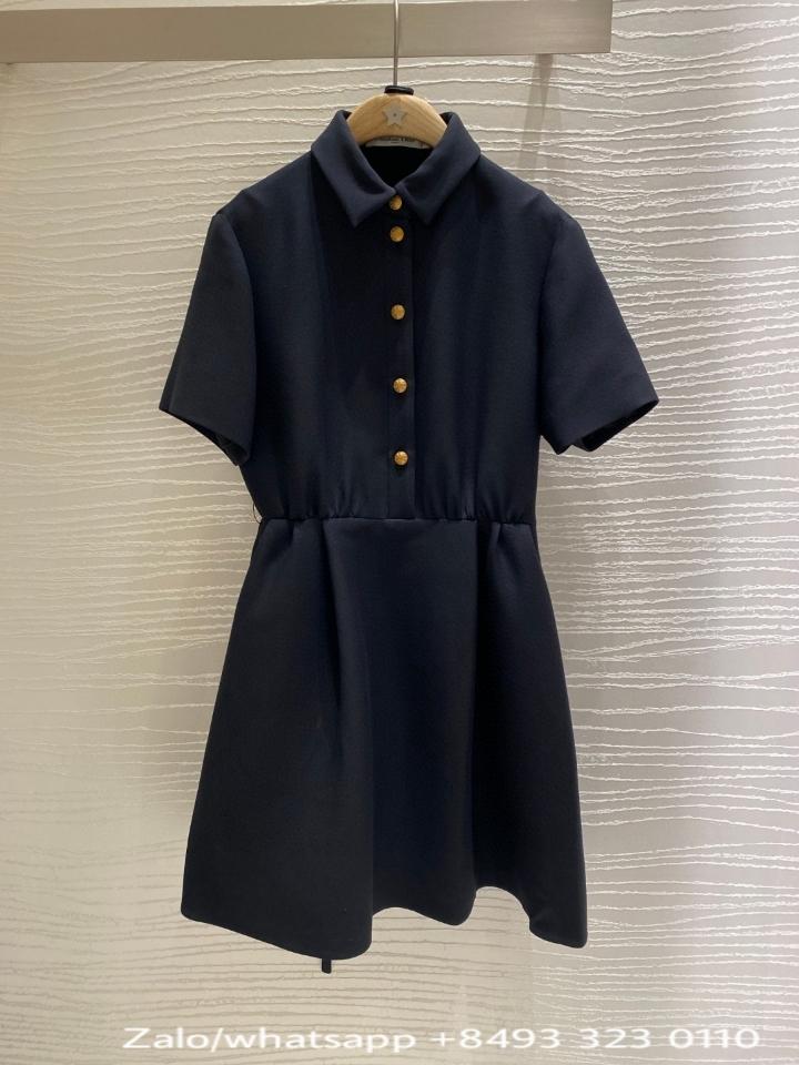 Dior dress black wool and silk with belt V6-duoc-ban-tai-Hvip Bags & Accessories