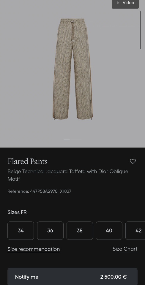 Dior Flared Pants
Beige Technical Jacquard Taffeta with Dior Oblique Motif 447P58A2970_X1827-duoc-ban-tai-HVIP Shoes & Clothes