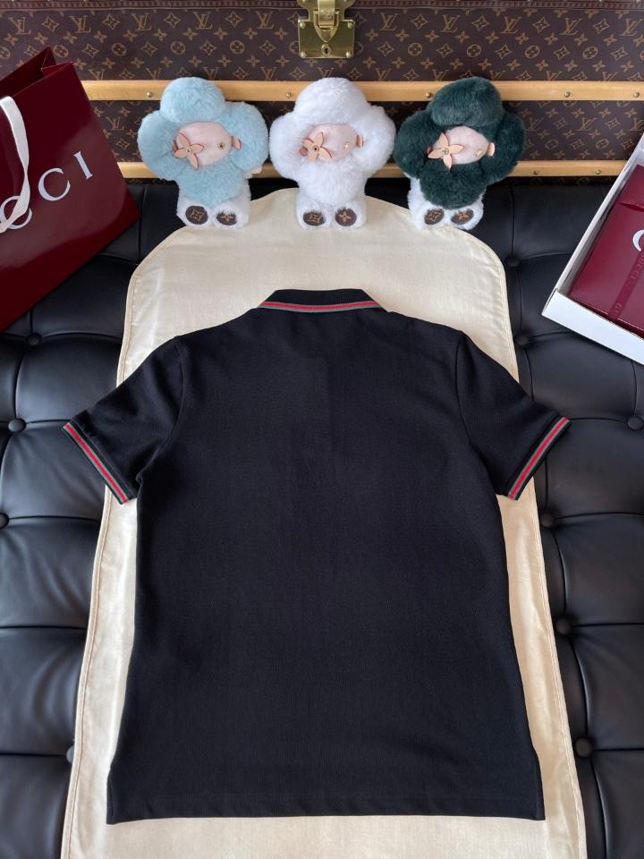 Gucci Cotton polo shirt with embroidery 795174 dark blue -duoc-ban-tai-HVIP Shoes & Clothes