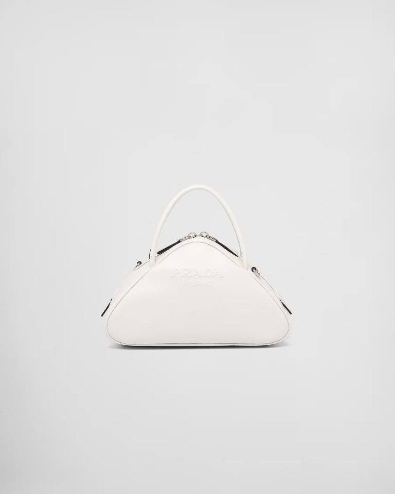 Prada Leather Prada Triangle bag 1BB082 white-duoc-ban-tai-Hvip Bags & Accessories