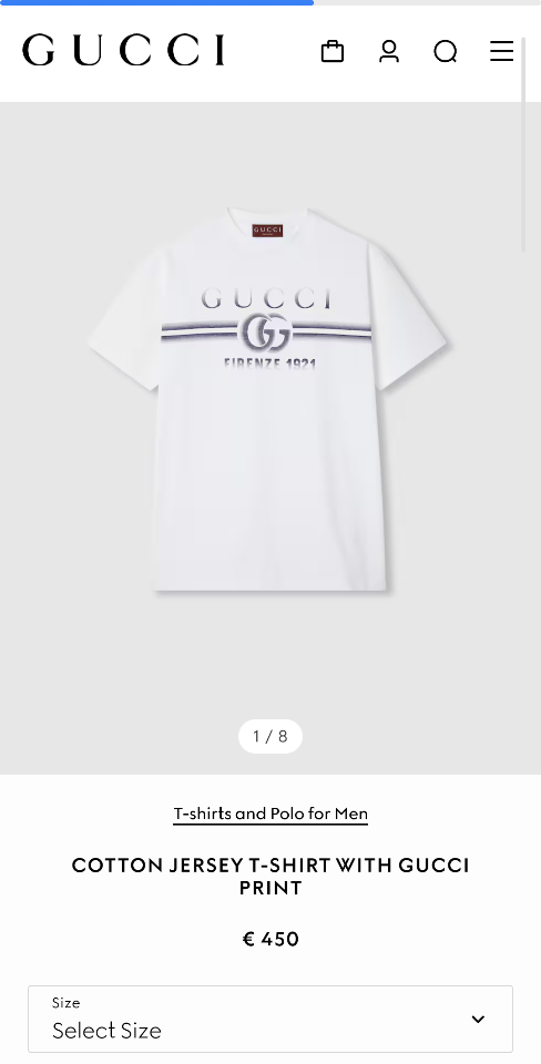 Gucci Cotton jersey T-shirt with Gucci print 785345 white -duoc-ban-tai-HVIP Shoes & Clothes