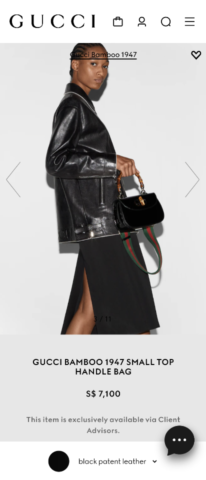 GUCCI GUCCI BAMBOO 1947 SMALL TOP HANDLE BAG black patent leather 675797 G1-duoc-ban-tai-Hvip Bags & Accessories