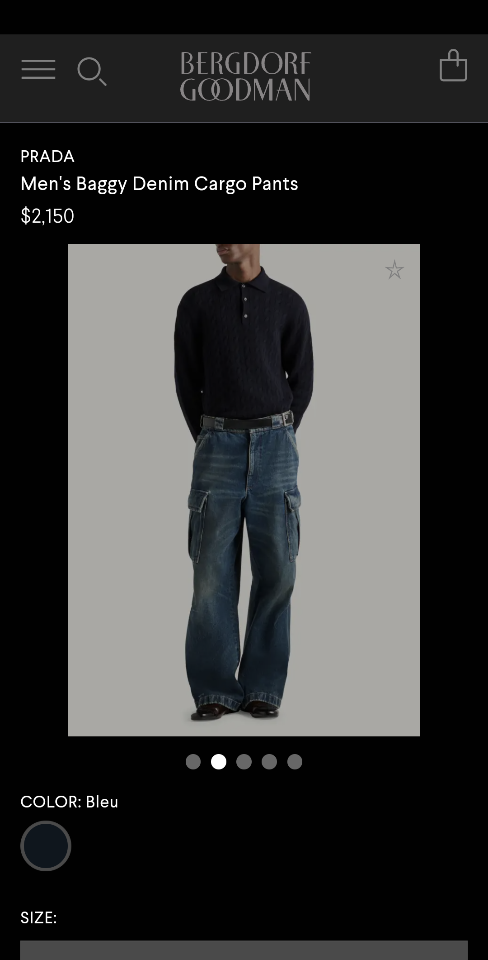Prada
Men's Baggy Denim Cargo Pants-duoc-ban-tai-HVIP Shoes & Clothes