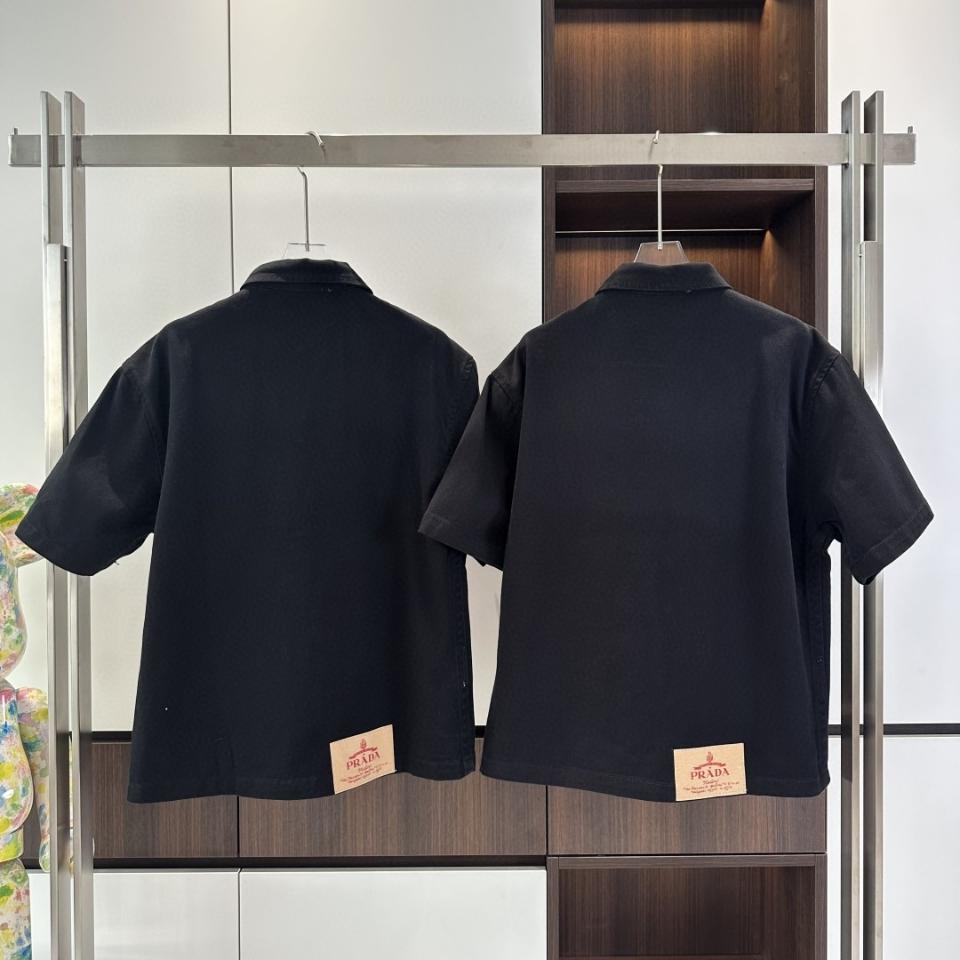 Prada black denim shirts GFC053_148J_F0557_S_OOO-duoc-ban-tai-HVIP Shoes & Clothes