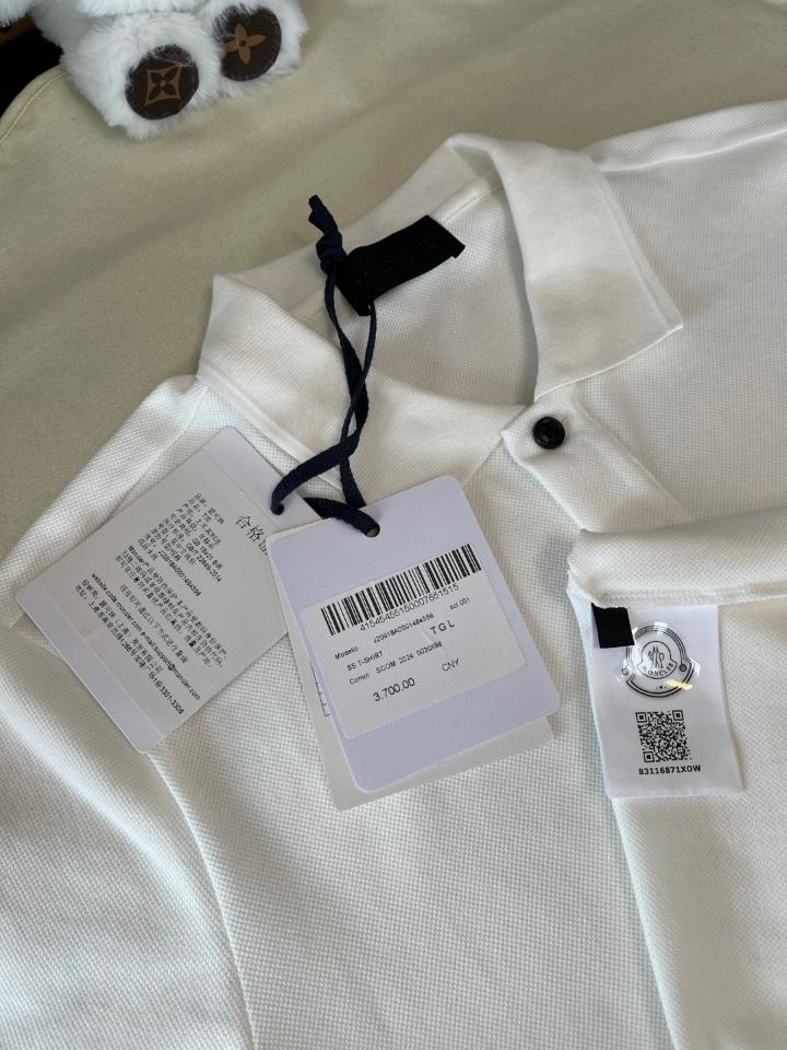 Moncler Logo Patch Cotton Piquet Polo black white -duoc-ban-tai-HVIP Shoes & Clothes