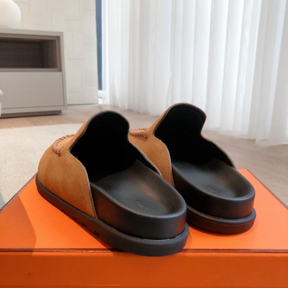 Hermès Johan mule in Suede natural H242985Z H2 -duoc-ban-tai-HVIP Shoes & Clothes