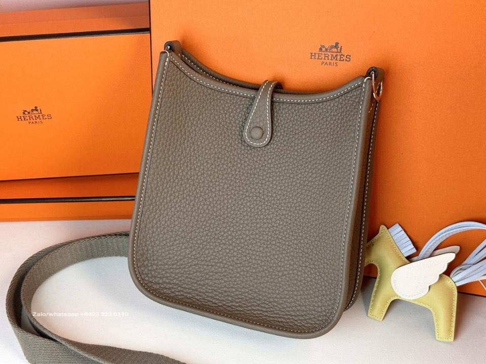 Hermès mini Evelyne 16 Etoupe Clemence PHW H2 -duoc-ban-tai-Hvip Bags & Accessories