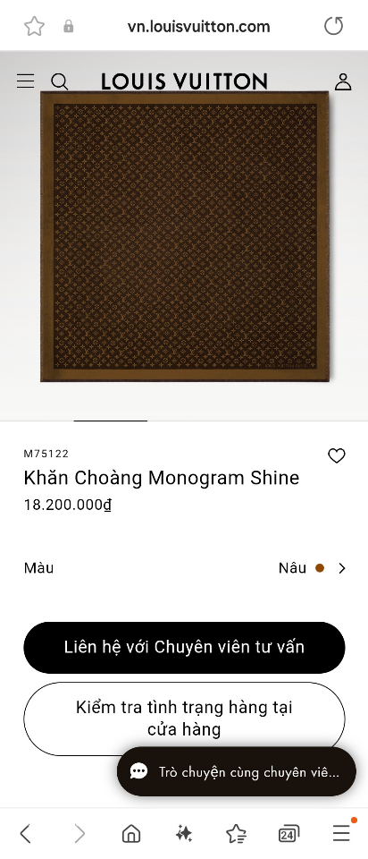 LOUIS VUITTON M75122
Monogram Shine Shawl brown K3-duoc-ban-tai-Hvip Bags & Accessories