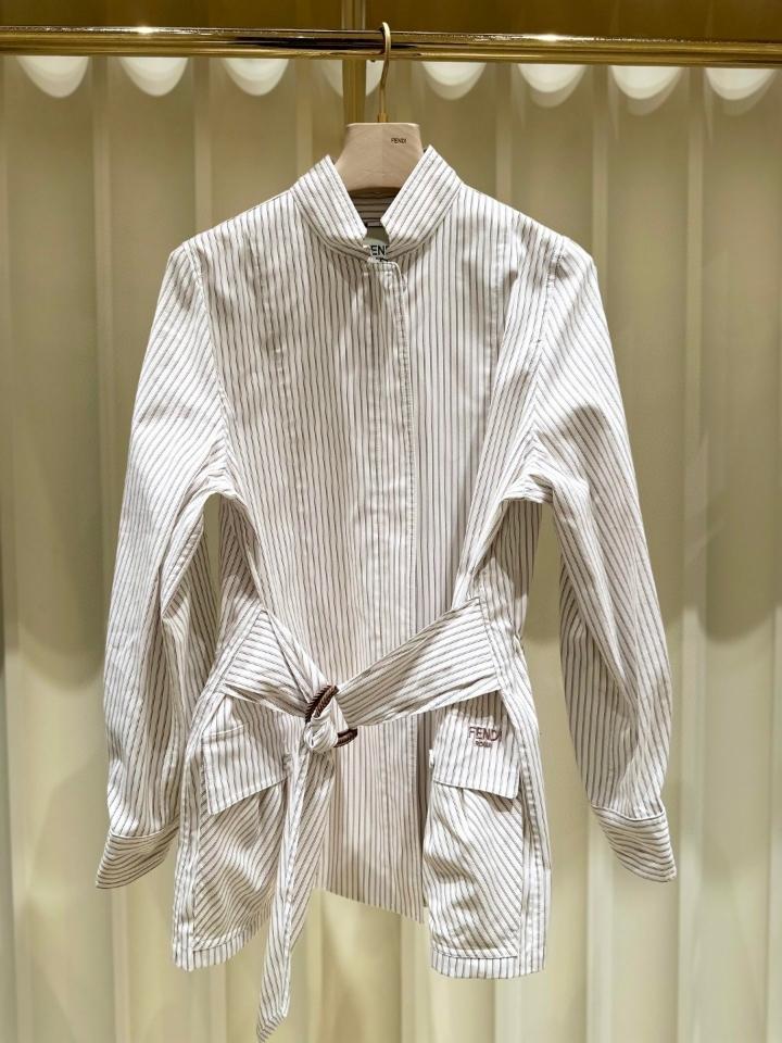 Fendi Blouson White cotton and silk jacket-duoc-ban-tai-HVIP Shoes & Clothes