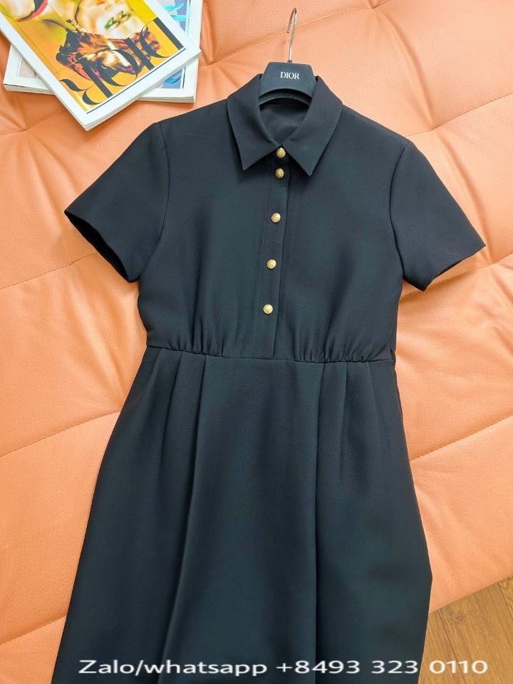 Dior dress black wool and silk with belt V6-duoc-ban-tai-Hvip Bags & Accessories