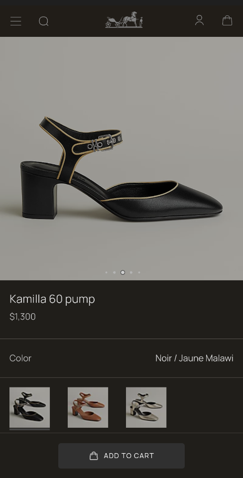 Hermès Kamilla 60 pump Noir / Jaune Malawi  H251270Z -duoc-ban-tai-HVIP Shoes & Clothes