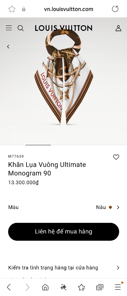 Louis Vuitton M77639 Ultimate Monogram Square 90

BROWN K1-duoc-ban-tai-Hvip Bags & Accessories