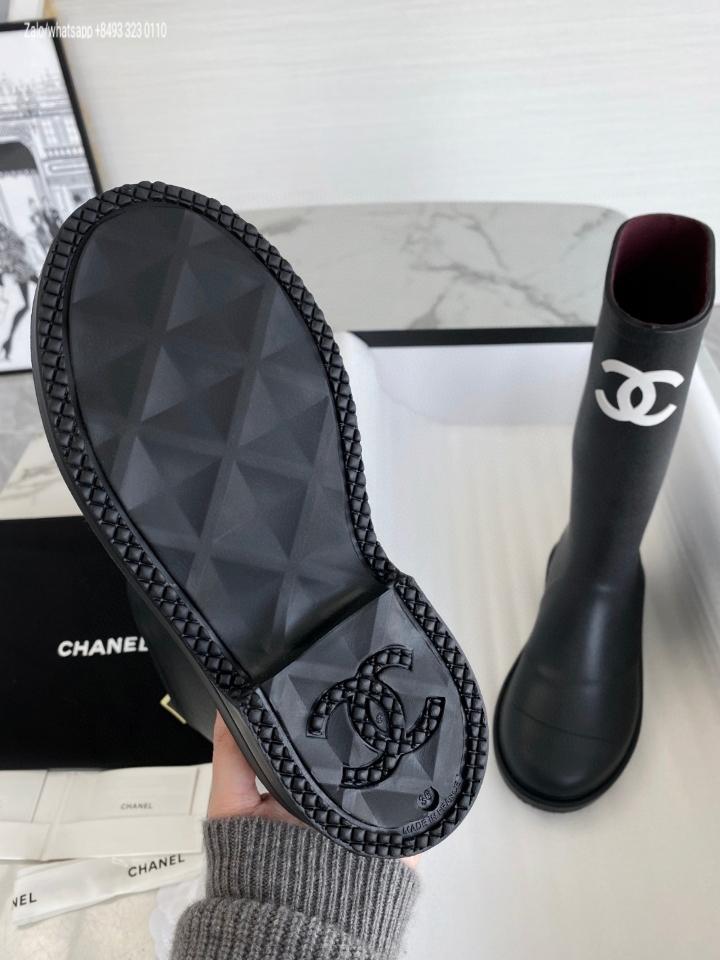 Chanel Rubber Rain Boots Black G39620-duoc-ban-tai-Hvip Bags & Accessories