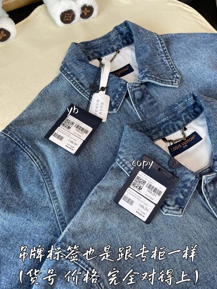 Louis Vuitton 1ABLDH Short-Sleeved Denim Workwear Shirt 1-duoc-ban-tai-HVIP Shoes & Clothes