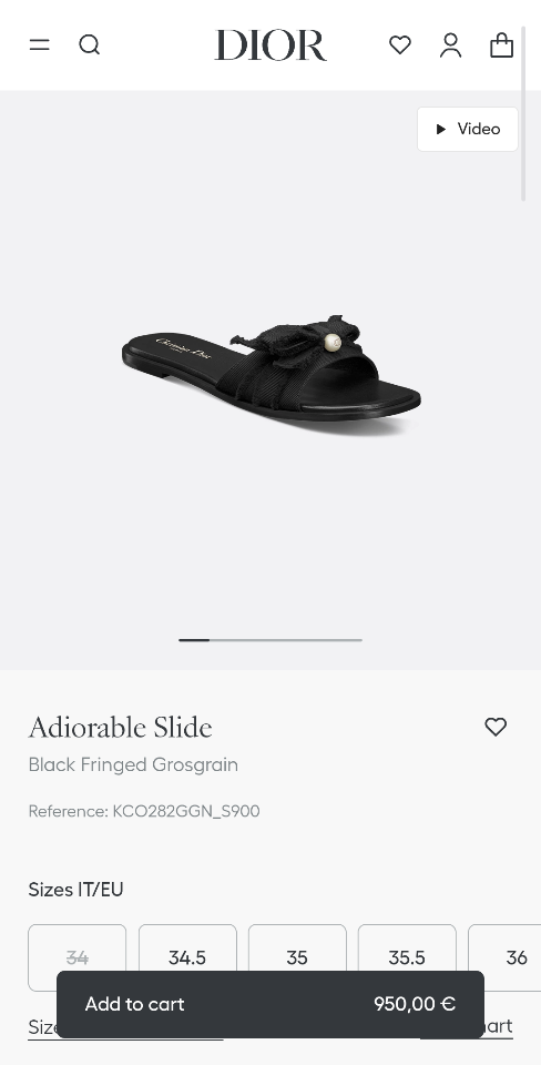 Dior Adiorable Slide
Black Fringed Grosgrain
KCO282GGN-duoc-ban-tai-HVIP Shoes & Clothes