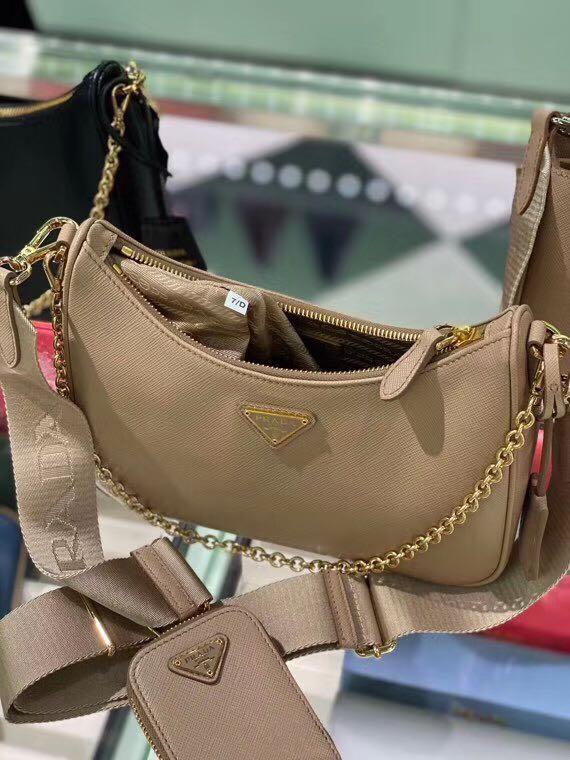 Prada Re-Edition 2005 Saffiano leather bag 1BH204 beige Pr1-duoc-ban-tai-Hvip Bags & Accessories