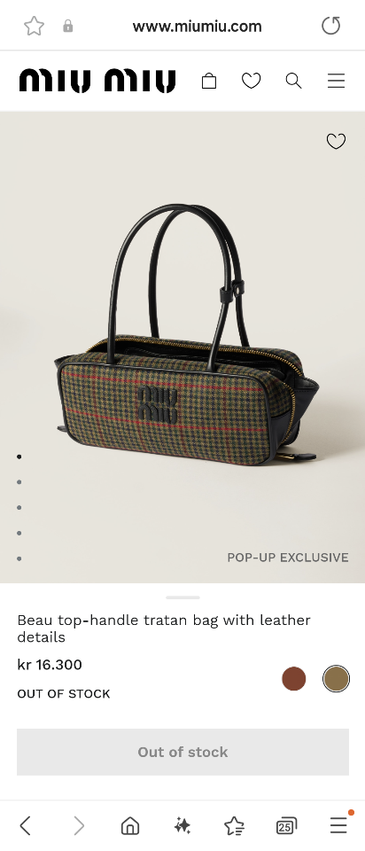 Miu Miu 5BB173 Beau top-handle tratan bag with leather details Loden Green M1-duoc-ban-tai-Hvip Bags & Accessories